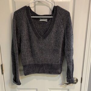 Urban Outfitters Dark Gray V-Neck Sweater